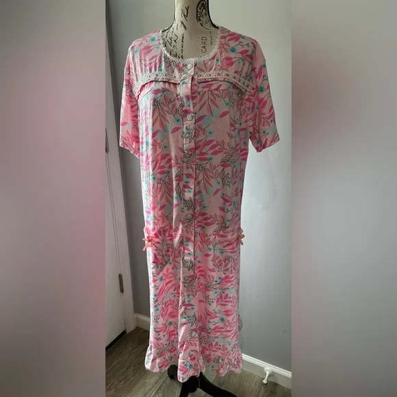 Tropical Pink and White Button-Up Dress - Picture 2 of 11